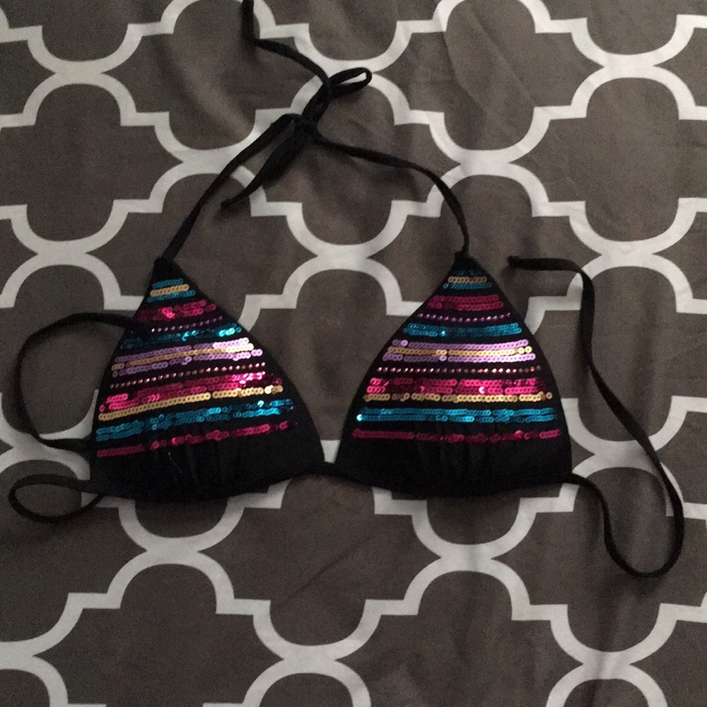 Mudd Bikini Sequins Top Size Large - image 1